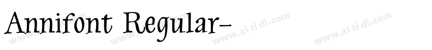 Annifont Regular字体转换
